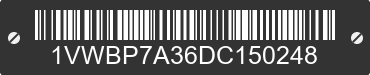 2013 VOLKSWAGEN Passat 1VWBP7A36DC150248 VIN decoded