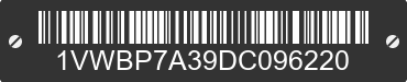 2013 VOLKSWAGEN Passat 1VWBP7A39DC096220 VIN decoded