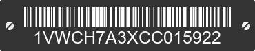 2012 VOLKSWAGEN Passat 1VWCH7A3XCC015922 VIN decoded