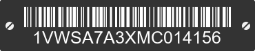 2021 VOLKSWAGEN Passat 1VWSA7A3XMC014156 VIN decoded
