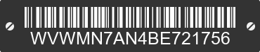 2011 VOLKSWAGEN Passat WVWMN7AN4BE721756 VIN decoded