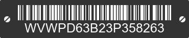 2003 VOLKSWAGEN Passat WVWPD63B23P358263 VIN decoded