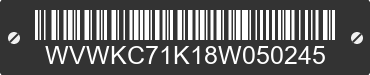 2008 VOLKSWAGEN R32 WVWKC71K18W050245 VIN decoded