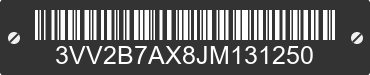 2018 VOLKSWAGEN Tiguan 3VV2B7AX8JM131250 VIN decoded