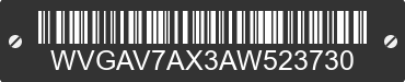 2010 VOLKSWAGEN Tiguan WVGAV7AX3AW523730 VIN decoded