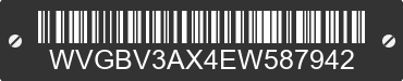 2014 VOLKSWAGEN Tiguan WVGBV3AX4EW587942 VIN decoded