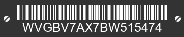 2011 VOLKSWAGEN Tiguan WVGBV7AX7BW515474 VIN decoded