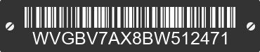 2011 VOLKSWAGEN Tiguan WVGBV7AX8BW512471 VIN decoded