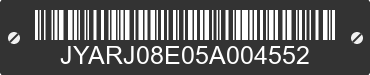 2005 YAMAHA FZ6 JYARJ08E05A004552 VIN decoded