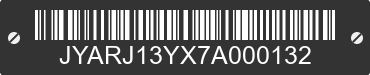 2007 YAMAHA FZ6 JYARJ13YX7A000132 VIN decoded