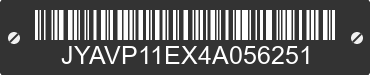 2004 YAMAHA XVS1100 / V Star 1100 JYAVP11EX4A056251 VIN decoded